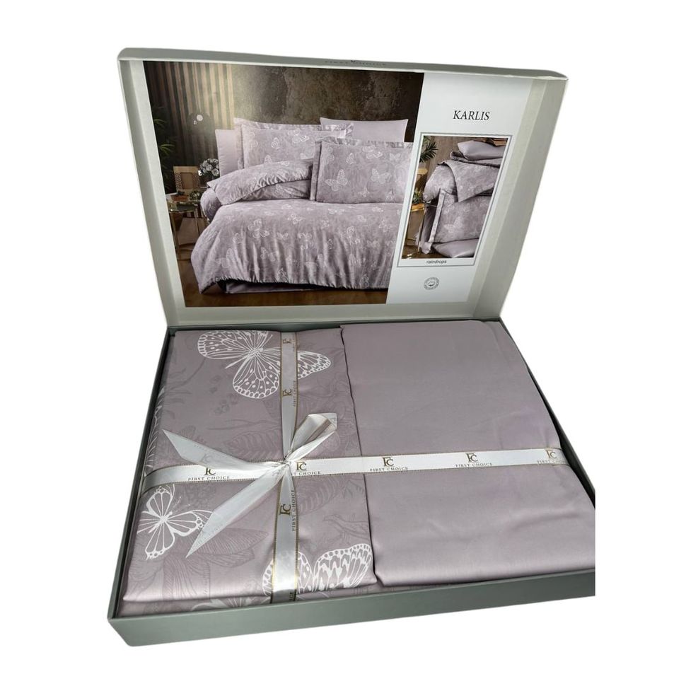 Комплект постельного белья семейный Сатин Karlis Raindrops First Choise SC5  SC5(s) фото | ANANASKO