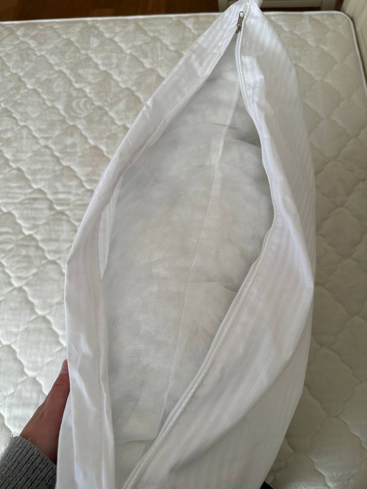 Подушка экопух 50х70 на молнии белого цвета Ananasko EP  EP(50x70) фото | ANANASKO