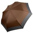 Зонт полуавтомат на 8 спиц коричневый в горох SL 07009-2