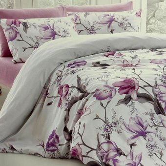Комплект постельного белья семейный Ранфорс Layla Lilac First Choise RT4  RT4(s) фото | ANANASKO