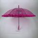 Дитяча прозора парасолька-тростина з ажурним принтом від SL, малиновий, 18102-5 18102-5 фото 3 | ANANASKO