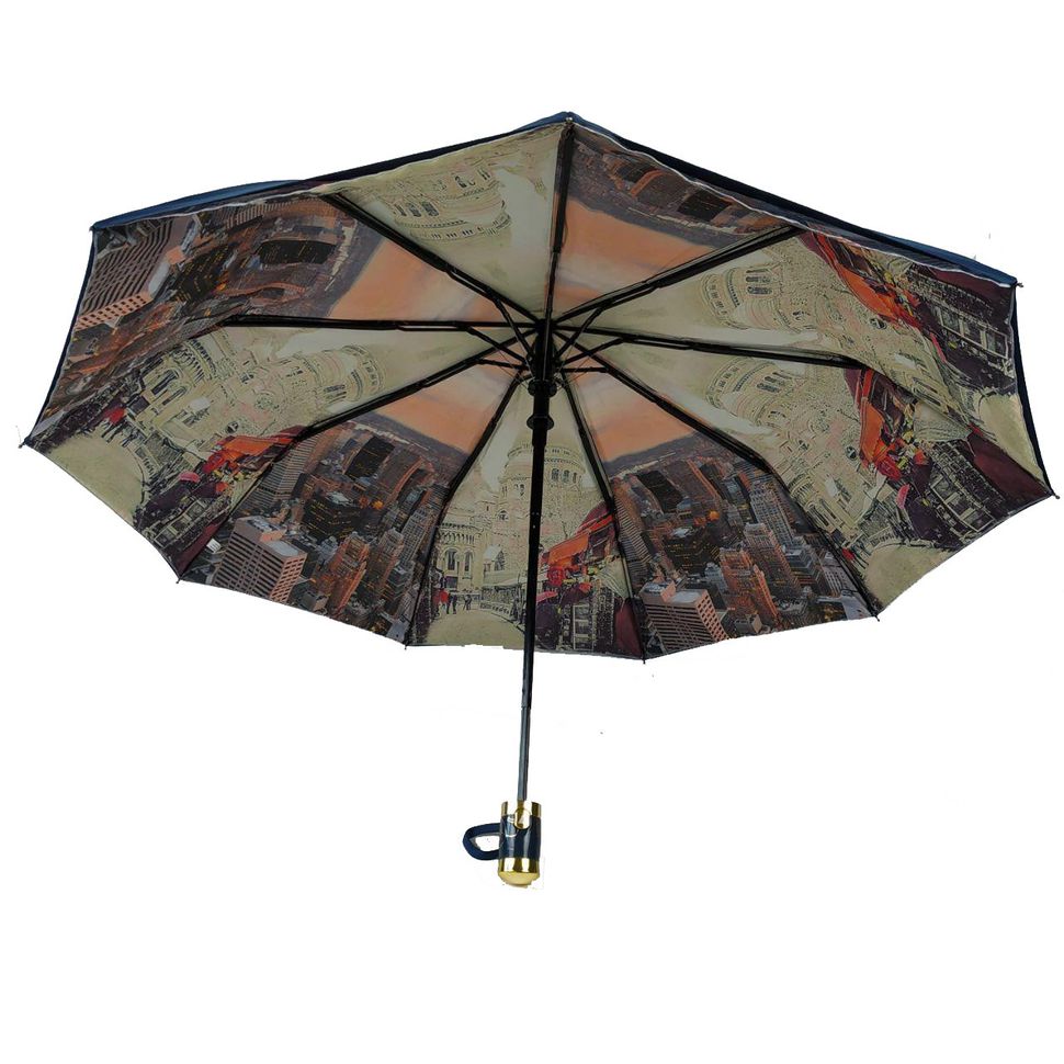Женский зонт полуавтомат с двойной тканью Bellissimo, темно-синий, 18301-5  18301-5 фото | ANANASKO