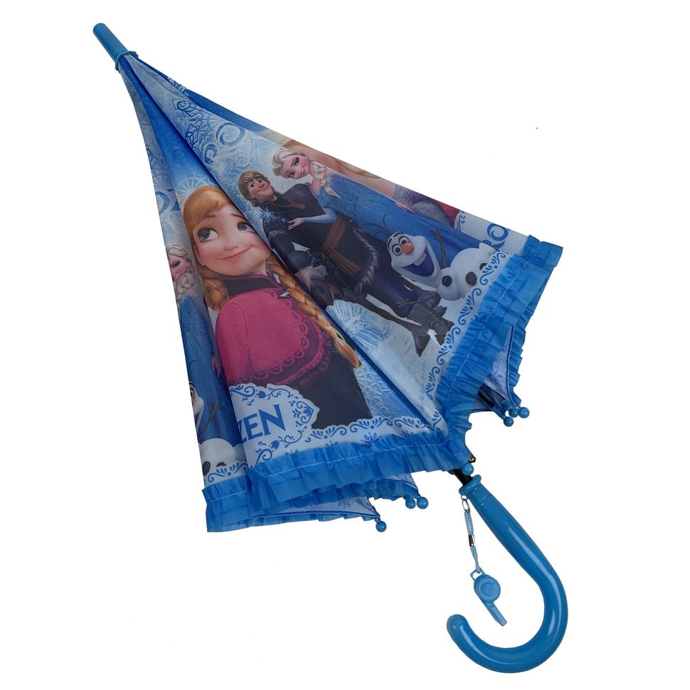 Детский зонт-трость с принцессами и оборками от Paolo Rossi, голубой, 011-5  011-5 фото | ANANASKO
