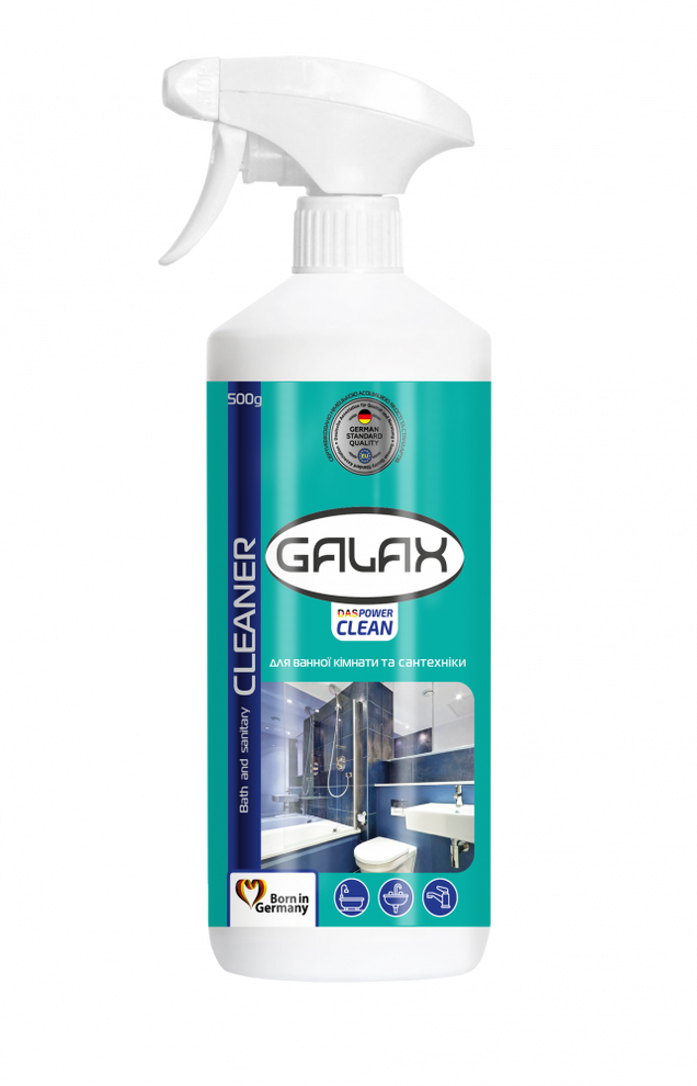 Универсальное чистящее средство для ванной комнаты и сантехники GALAX das PowerClean , 500г GALAX 724397  724397 фото | ANANASKO