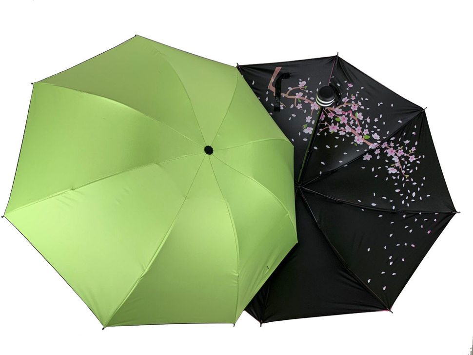 Механічна жіноча парасоля в три складання, салатовий, 8308-6  8308-6 фото | ANANASKO