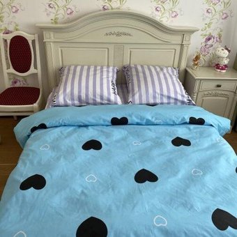 Комплект постельного белья полуторный голубого цвета Бязь Голд Ananasko 1574344