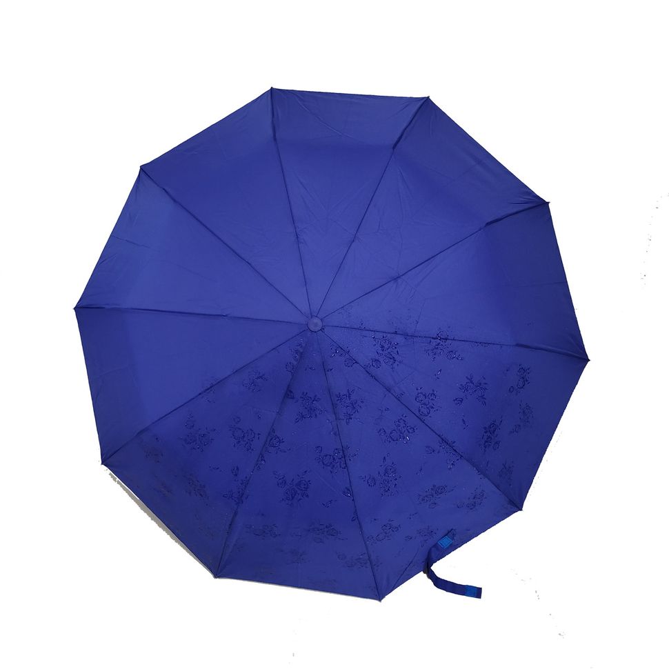 Жіноча парасоля напівавтомат на 10 спиць Bellisimo "Flower land", проявлення, синій колір, 461-5  461-5 фото | ANANASKO