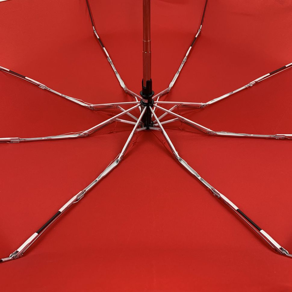 Женский складной зонт-автомат с однотонным куполом от Flagman, красный, 517-1  517-1 фото | ANANASKO