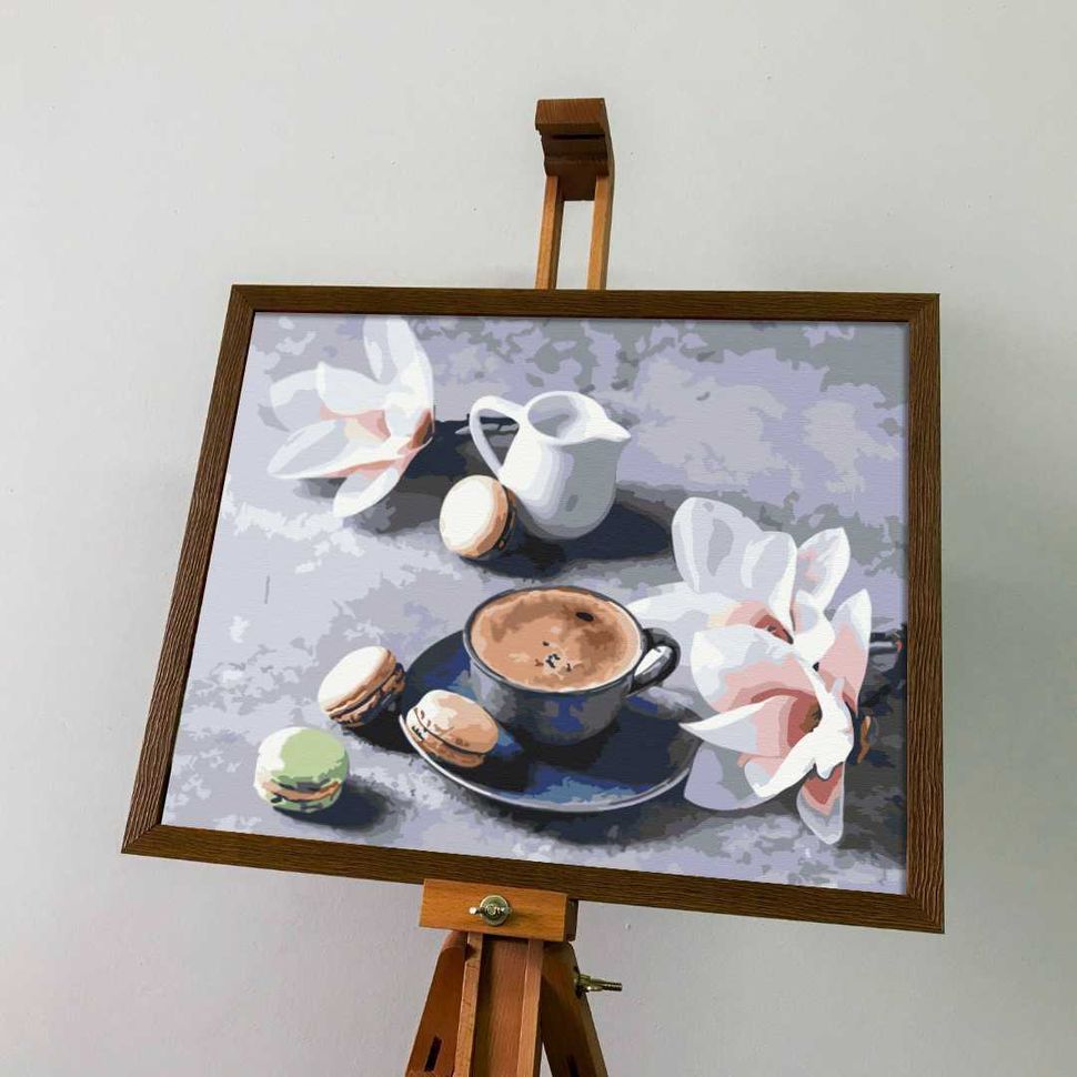 Картина по номерам Кофе с орхидеями  GX34316 фото | ANANASKO