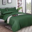 Комплект постельного белья двуспальный евро на резинке Страйп сатин темно-зелёный Ananasko 556350  556350(e) фото | ANANASKO