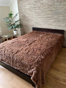 Плед травка на кровать 220х240 коричневый Ananasko PLM13 за 930 грн