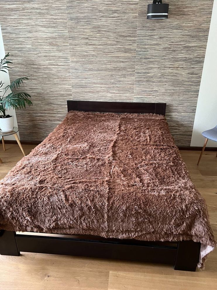 Плед травка на кровать 220х240 коричневый Ananasko PLM13  PLM13 фото | ANANASKO