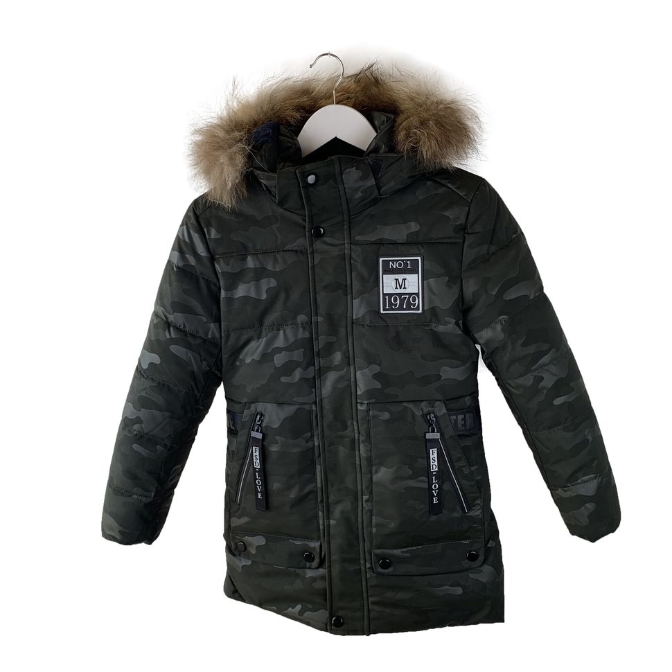 Зимова куртка на хлопчика 146  8835 зеленый фото | ANANASKO