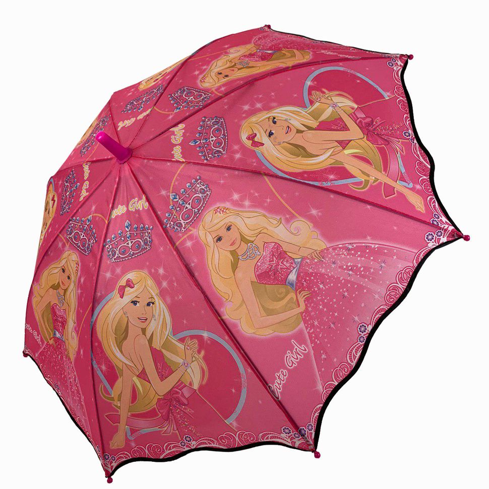 Яскрава дитяча парасоля тростина, Flagman з Барбі, малиновий, 601А-5  601А-5 фото | ANANASKO