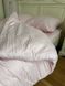 Комплект постельного белья двуспальный евро Страйп сатин Светло-пудровый Ananasko 541605 541605(e) фото 5 | ANANASKO