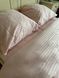 Комплект постельного белья двуспальный евро Страйп сатин Светло-пудровый Ananasko 541605 541605(e) фото 4 | ANANASKO