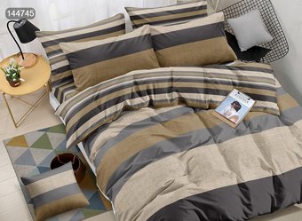 Комплект постельного белья двуспальный евро на резинке Бязь Голд Ananasko 144745 115 г/м² 144745(e) фото | ANANASKO