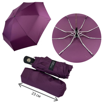 Женский складной зонт-автомат с однотонным куполом от Flagman, фиолетовый, 517-4