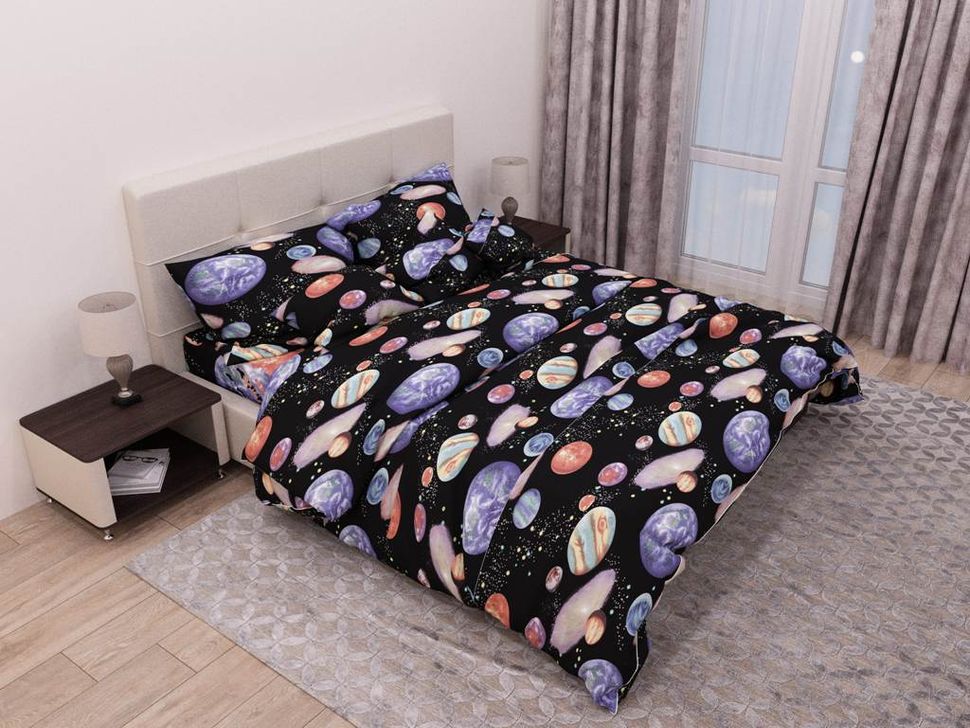 Комплект постельного белья семейный на резинке Бязь Голд Ananasko 147575 140 ниток/см² 147575(s) фото | ANANASKO