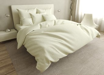 Комплект постельного белья двуспальный евро на резинке Бязь Голд Ananasko 14123 140 ниток/см² 14123(e) фото | ANANASKO
