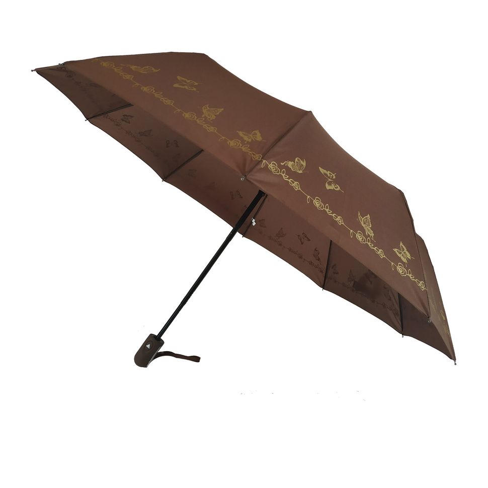 Жіноча парасоля напівавтомат Bellissimo на 10 спиць, коричневий, 18308-12  18308-12 фото | ANANASKO