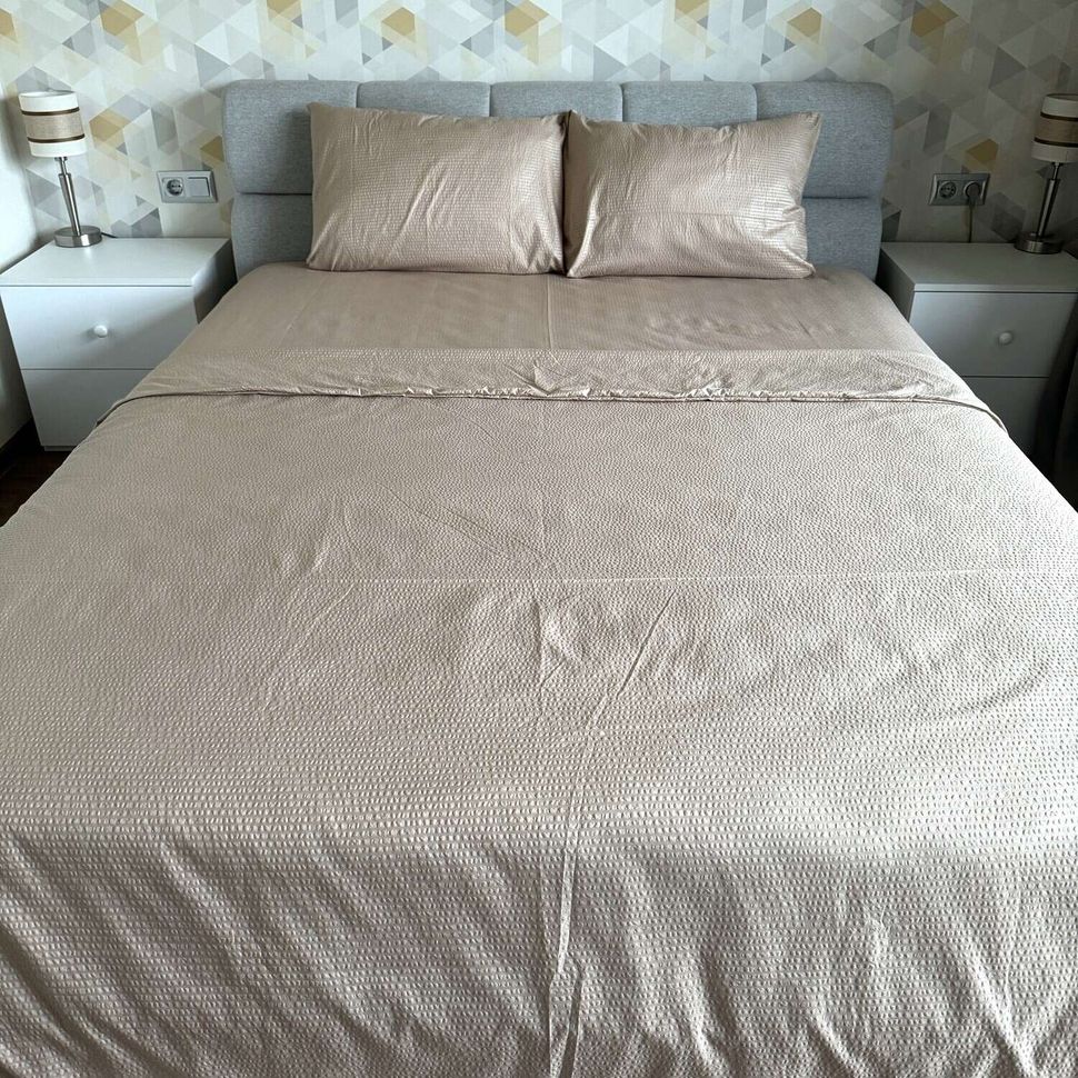 Комплект постельного белья двуспальный евро Жатка Ananasko 6829 90 г/м2 6829(e) фото | ANANASKO
