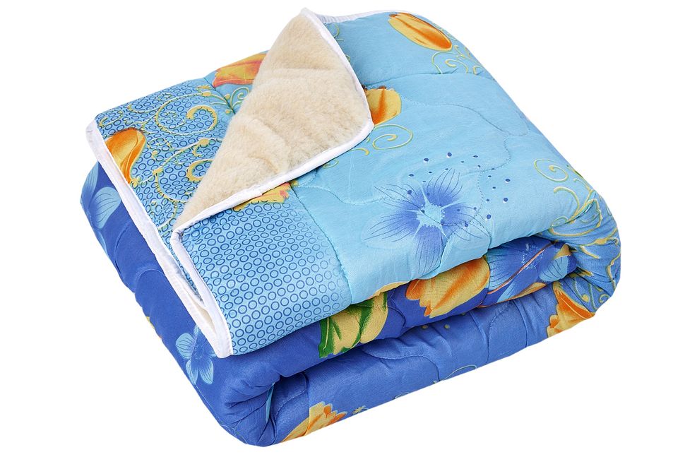Одеяло меховое полуторное синего цвета Ananasko M51  M51(1,5) фото | ANANASKO
