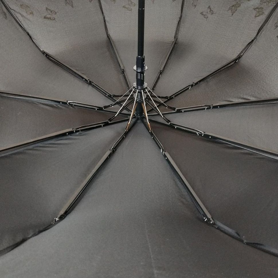 Жіноча парасоля напівавтомат Bellissimo на 10 спиць, чорний, 18308-9  18308-9 фото | ANANASKO
