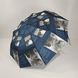 Жіночий парасольку з цікавим принтом газетних статей, напівавтомат від фірми "Max", синій, 3050-2 3050-2 фото 2 | ANANASKO