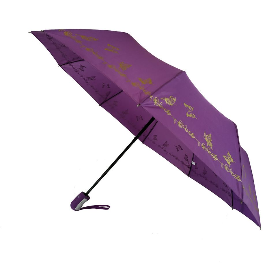 Жіноча парасоля напівавтомат Bellissimo на 10 спиць, фіолетовий, 18308-3  18308-3 фото | ANANASKO