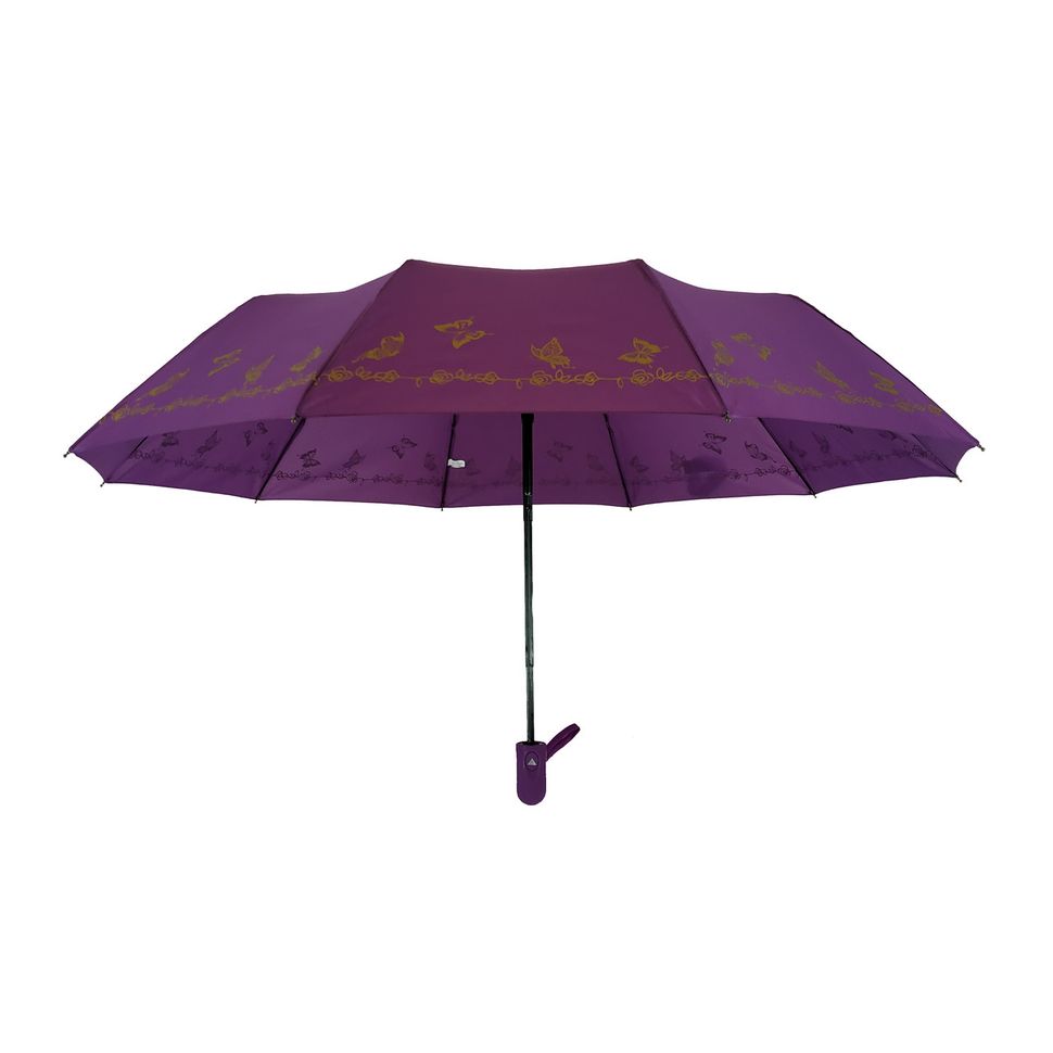 Женский зонт полу-автомат Bellissimo на 10 спиц, фиолетовый, 18308-3  18308-3 фото | ANANASKO