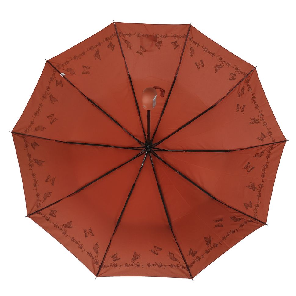 Жіноча парасоля напівавтомат Bellissimo на 10 спиць, теракотовий,18308-11  18308-11 фото | ANANASKO