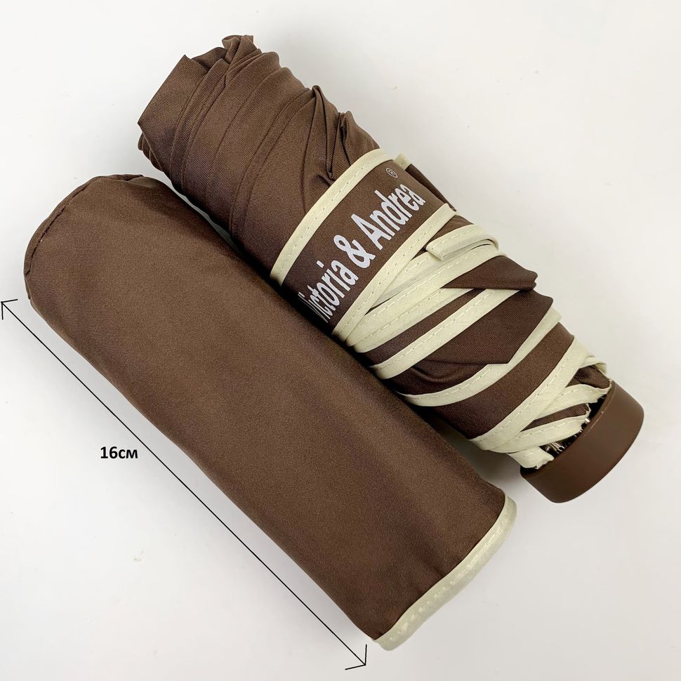 Механический мини-зонт "Малютка" от Victoria-Andrea, коричневый, 8701-1  8701-1 фото | ANANASKO