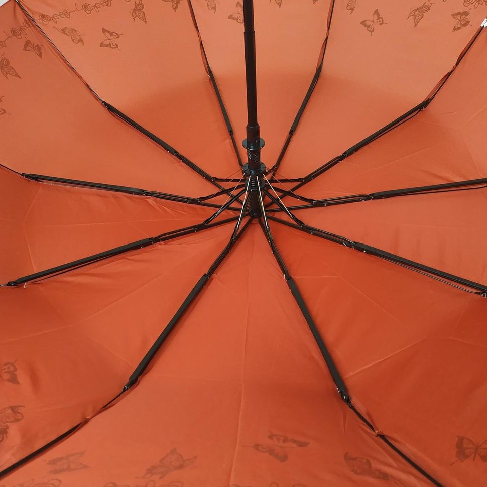 Женский зонт полу-автомат Bellissimo на 10 спиц, терракотовый,18308-11  18308-11 фото | ANANASKO