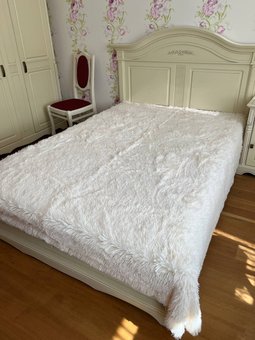 Плед травка на ліжко 220х240 білий Ananasko PLM3 за 930 грн