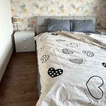 Комплект постельного белья двуспальный евро Бязь Голд Ananasko 154821 140 ниток/см² 154821(e) фото | ANANASKO