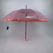 Детский прозрачный зонтик-трость с ажурным принтом от SL, розовый, 18102-6 18102-6 фото 4 | ANANASKO