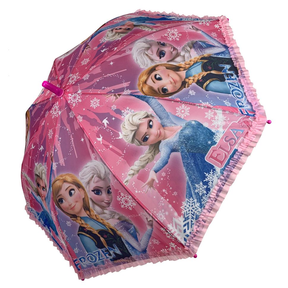 Детский зонт-трость с принцессами и оборками от Paolo Rossi, розовый, 011-6  011-6 фото | ANANASKO
