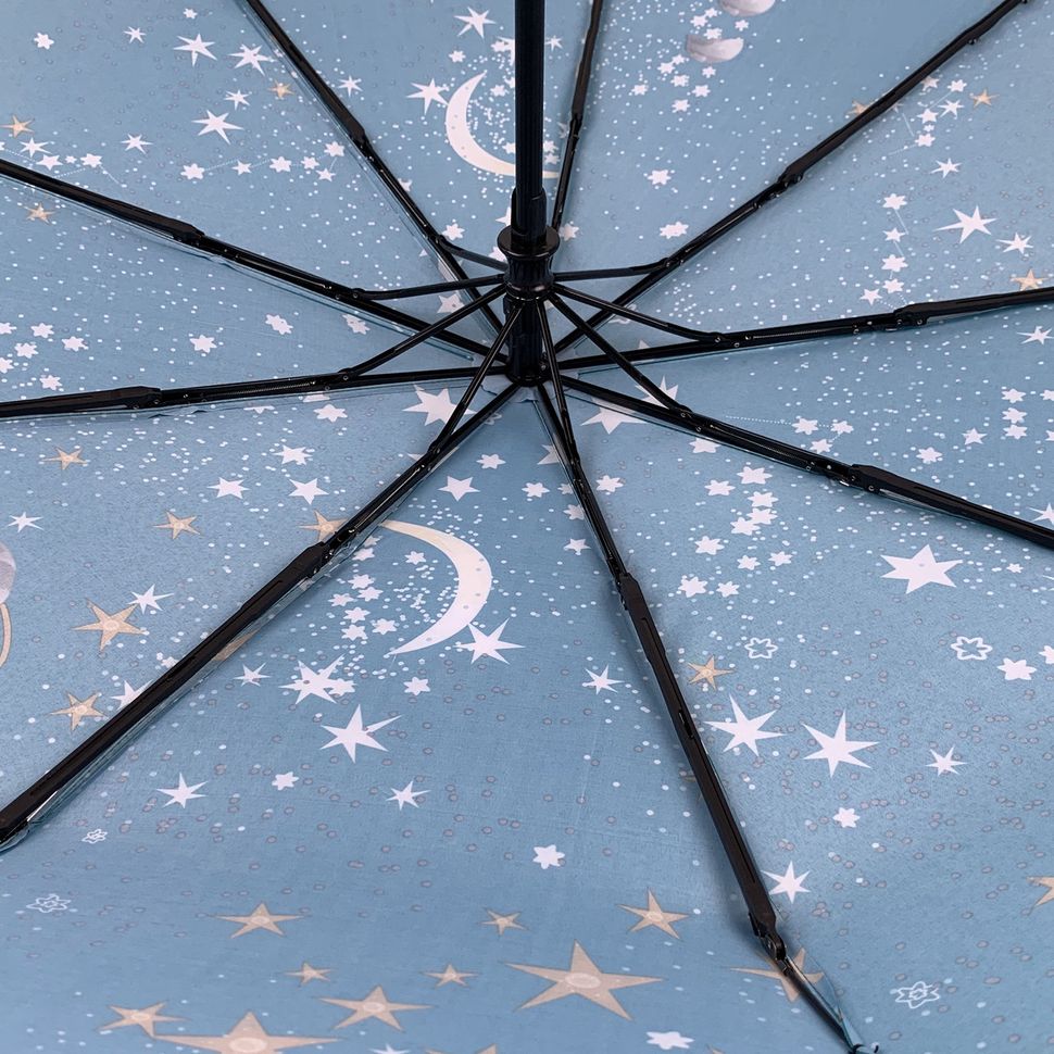 Жіноча парасоля-автомат "Зоряне небо" від B. Cavalli, бірюзовий, 450-2  450-2 фото | ANANASKO