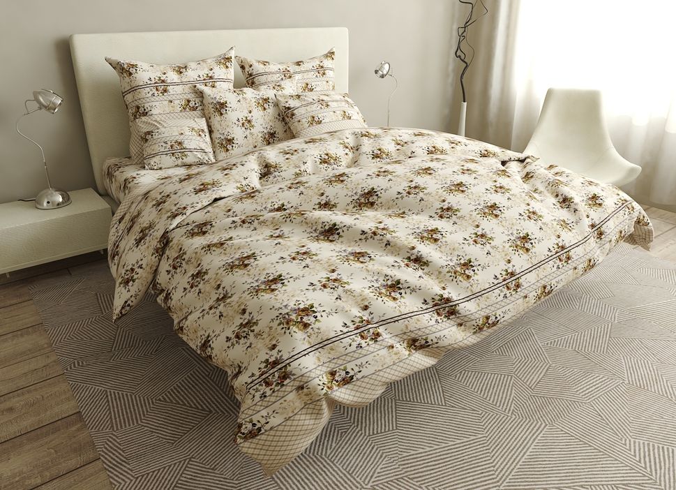 Комплект постельного белья двуспальный евро Бязь Голд Ananasko 158520 140 ниток/см² 158520(e) фото | ANANASKO