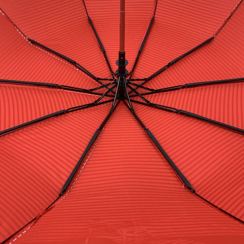 Женский зонт-полуавтомат в полоску, с принтом туфелек, Calm Rain, красный, 220-4  220-4 фото | ANANASKO