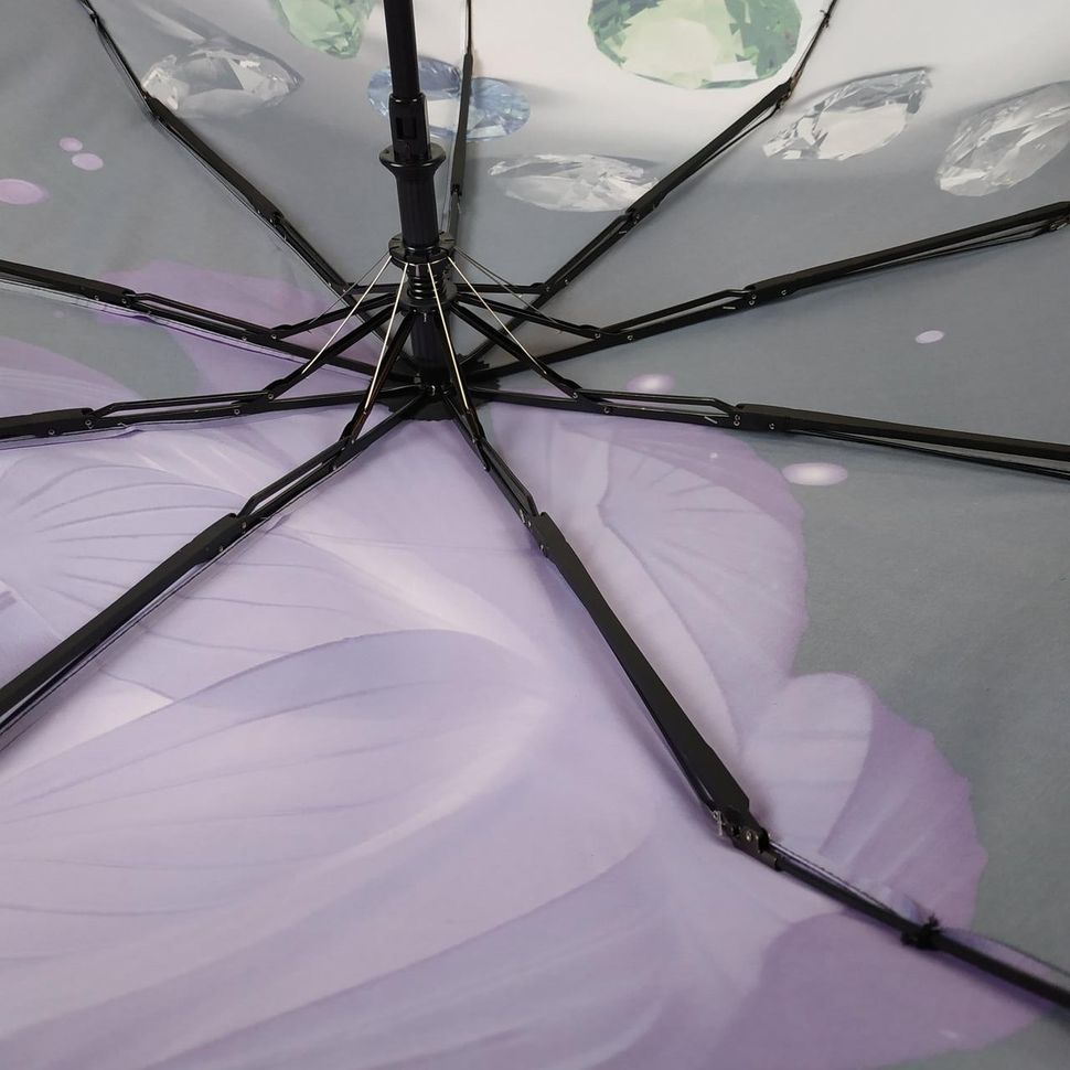 Женский зонтик полуавтомат "Calm Rain", на 9 спиц, фиолетовый,125-1  125-1 фото | ANANASKO