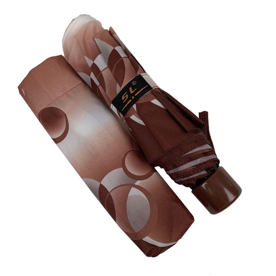 Жіноча механічна парасолька на 8 спиць від SL, коричневий, 35011-3  35011-3 фото | ANANASKO