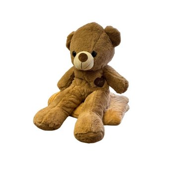 Детский плед 150х120 см с игрушкой Медвежонок светло-коричневый Ananasko P322  P322 фото | ANANASKO