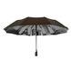 Женский зонтик полуавтомат Bellissimo с узором изнутри, коричневый, 18315-2 18315-2 фото 4 | ANANASKO