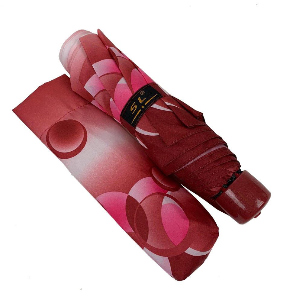 Женский механический зонтик на 8 спиц от SL, красный, 35011-2  35011-2 фото | ANANASKO