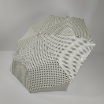 Механічна компактна парасолька в горошок від фірми "SL", білий колір за 375 грн