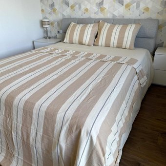 Комплект постельного белья двуспальный евро Вареный хлопок Ранфорс Aura Classic Limasso VB8 145 г/м² VB8(e) фото | ANANASKO