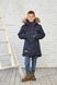 Зимняя камуфляжная куртка на мальчика 140 18881(Синий камуфляж) фото 3 | ANANASKO