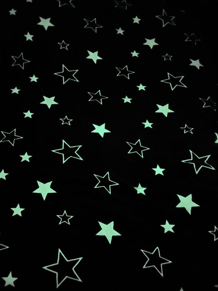 Флисовый плед полуторный 150х200 светящийся в темноте Звезды Ananasko PC7  PC7(150) фото | ANANASKO